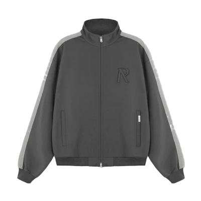 REPRESENT Initial Tracksuit Jacket Grey Slim Fit Long Sleeve Outerwear. MJ1003-396