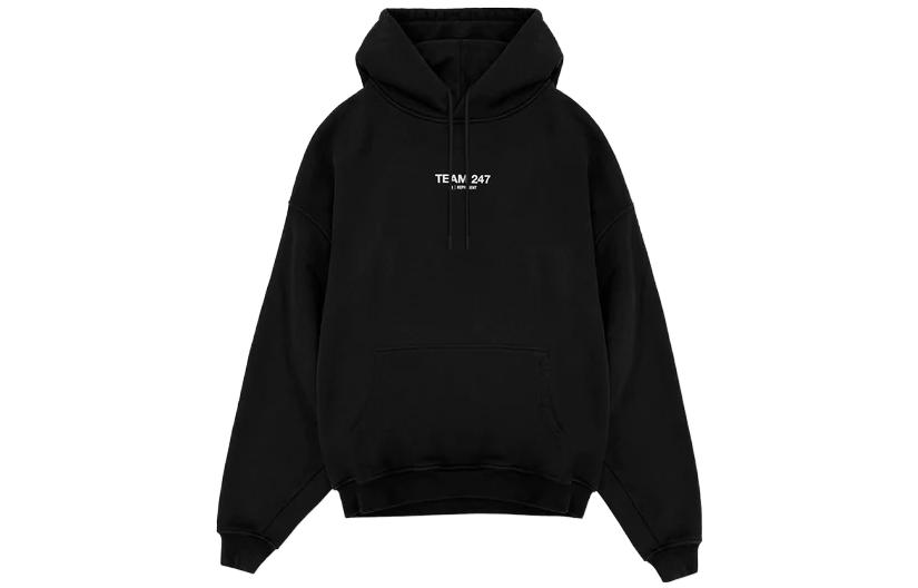 Represent Kangaroo Pocket Hoodie Black - 247M40-101