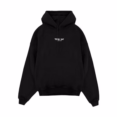 Represent Kangaroo Pocket Hoodie Black - 247M40-101