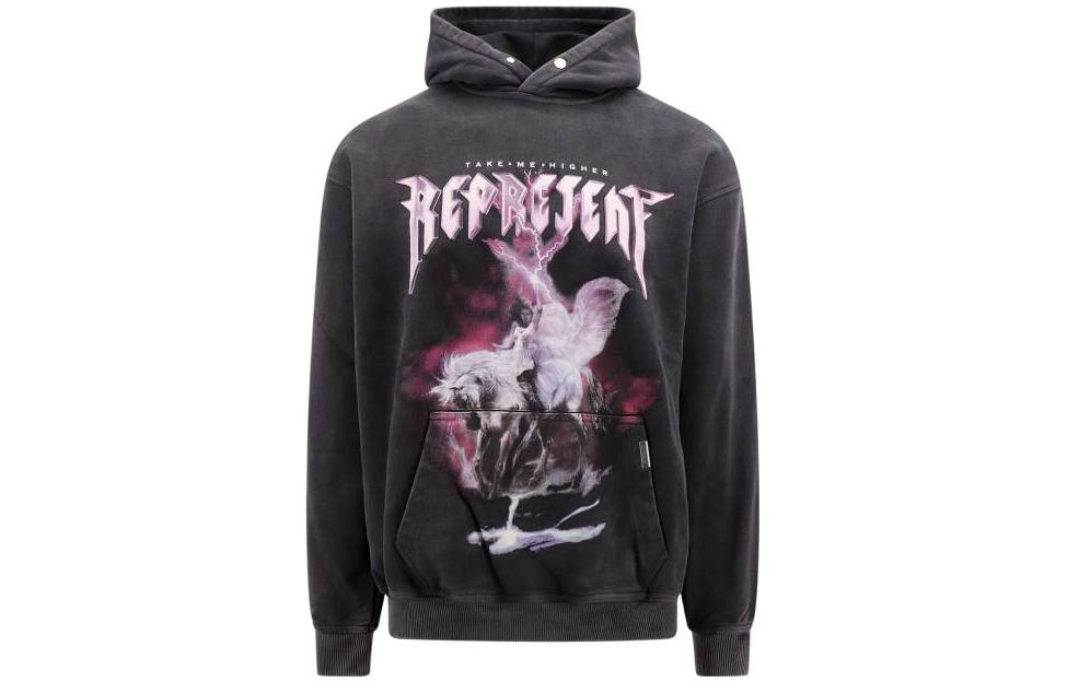 Order REPRESENT レター アニマル グラフィック フーディー 長袖 プルオーバー MH4018-20