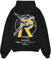 REPRESENT Hoodie Longgar Hitam dengan Cetak Huruf Grafis. MH4021-01 Lookbook REPRESENT Hoodie Longgar Hitam dengan Cetak Huruf Grafis. MH4021-01