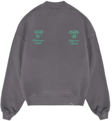 Represent Letter Print Crewneck Loose Fit Long Sleeve Sweatshirt Men Grey MS4014-390 Buy Represent Letter Print Crewneck Loose Fit Long Sleeve Sweatshirt Men Grey MS4014-390