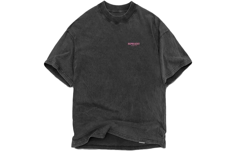 Order REPRESENT レタープリント クルーネック 半袖 Tシャツ ダークグレー. MT4007-455