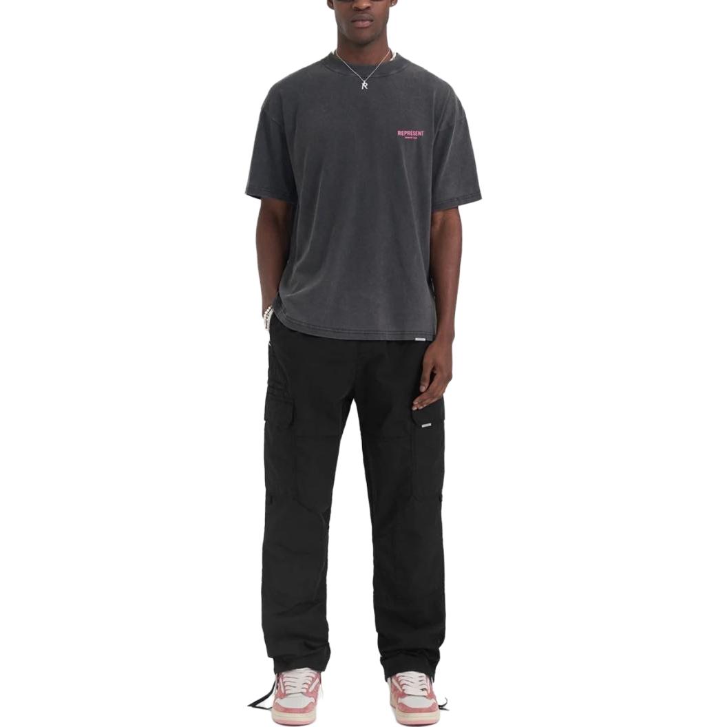 Shop REPRESENT レタープリント クルーネック 半袖 Tシャツ ダークグレー. MT4007-455