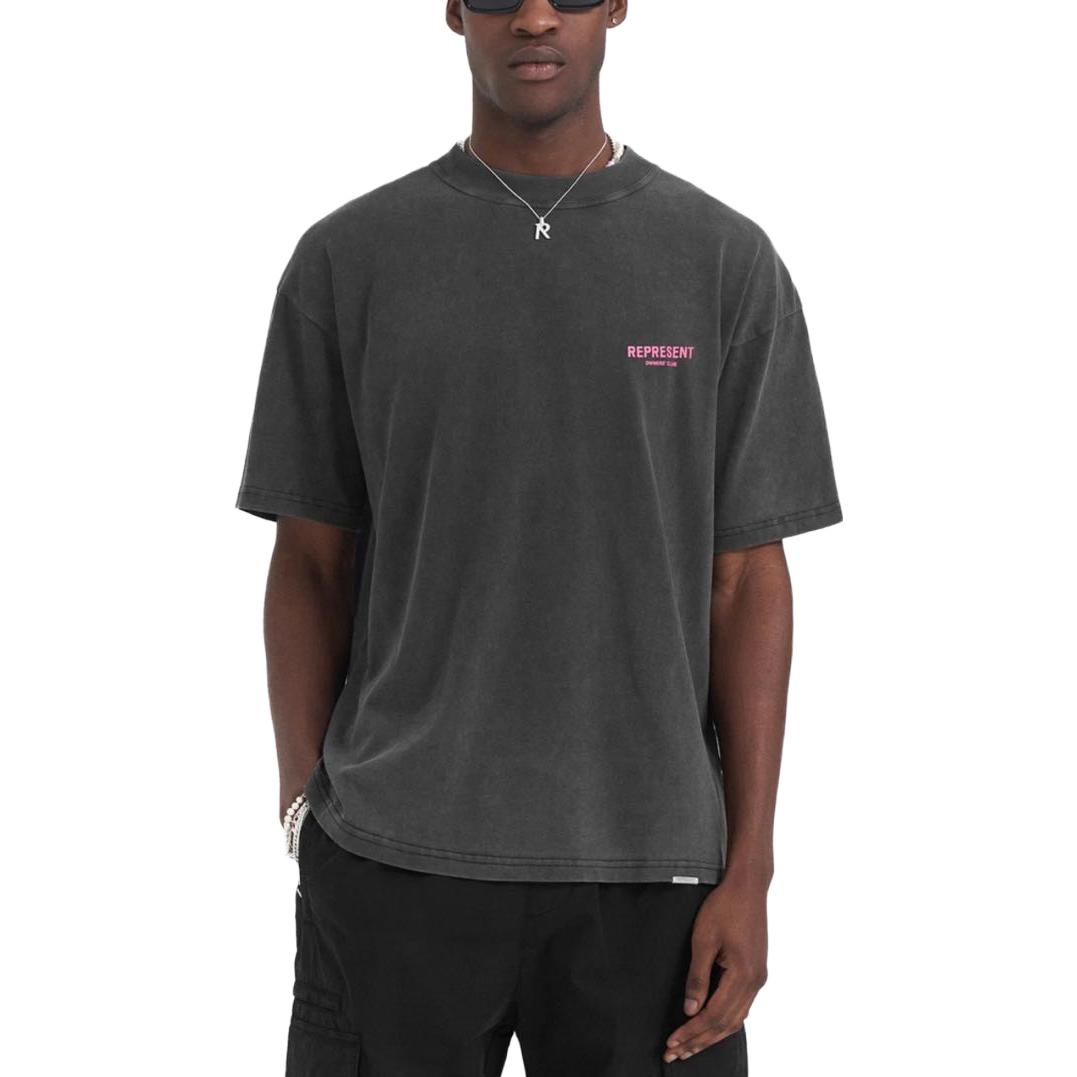 Details for REPRESENT レタープリント クルーネック 半袖 Tシャツ ダークグレー. MT4007-455