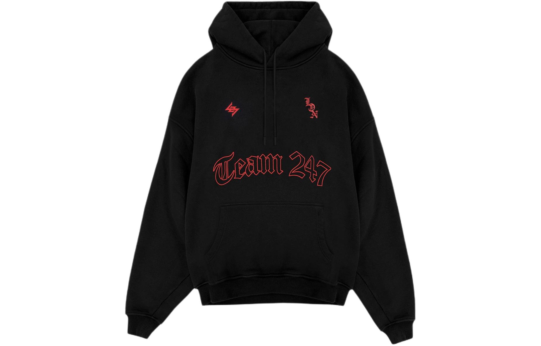 Represent Letter Print Hoodie Black Long Sleeve 247M4131-01