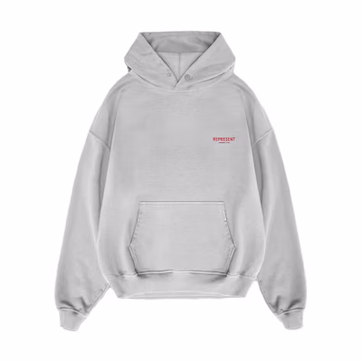 Represent Letter Print Hoodie Long Sleeve - Grey MH4004-437