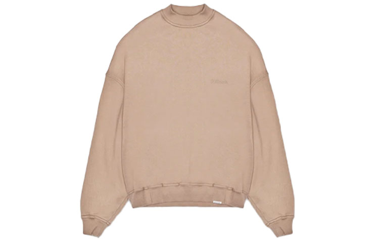 Represent Logo Distressed Oversized Crewneck Sweatshirt Khaki - M04106-38