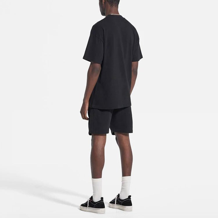 Details for REPRESENT 雙拉鍊口袋抽繩休閒短褲 黑色 M09025-01