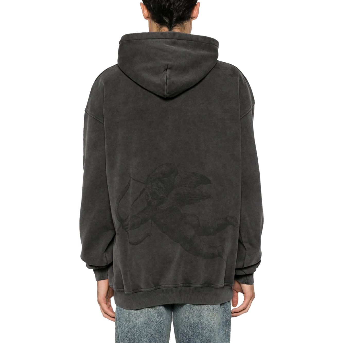 Shop REPRESENT 男士Logo印花连帽衫 - 深灰色 MH4015-20