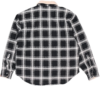 Chaqueta Negra con Forro Sherpa y Logo Represent Cuadros para Hombre. M06050-01 Shop Chaqueta Negra con Forro Sherpa y Logo Represent Cuadros para Hombre. M06050-01