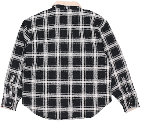 REPRESENT Logo Plaid Sherpa-Lined Jaket Hitam Lelaki. M06050-01 Shop REPRESENT Logo Plaid Sherpa-Lined Jaket Hitam Lelaki. M06050-01