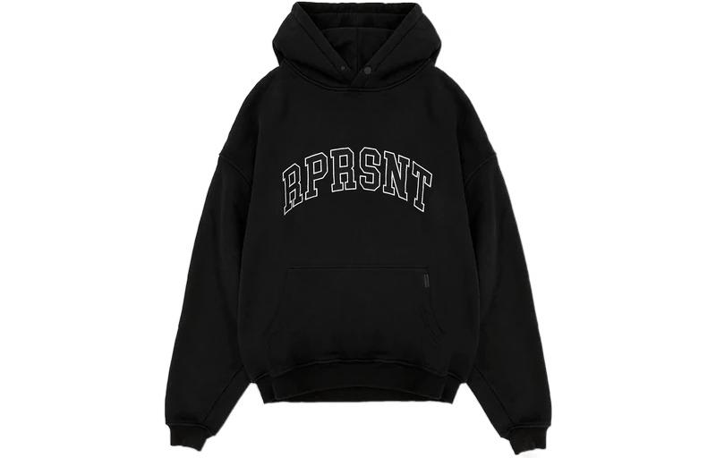 Represent Logo Print Hoodie Black M04204-01
