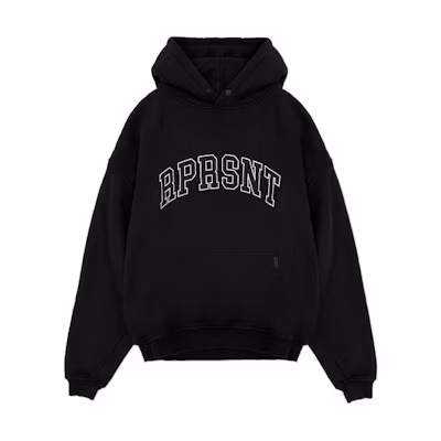 Represent Logo Print Hoodie Black M04204-01