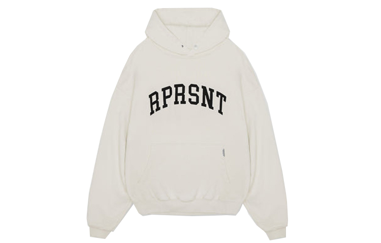 Represent Logo Print Hoodie Men’s Gray White - Fall Season M04204-61