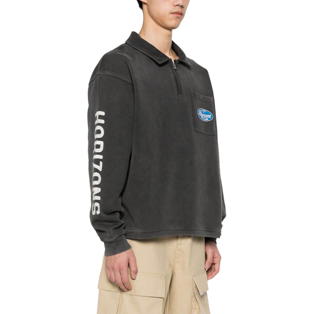 Purchase Represent Logo Print Oversized Sweatshirt Men’s Dark Grey MLM404-444