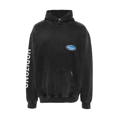 Represent Logo Print Washed Hoodie Ash Gray MLM403-444