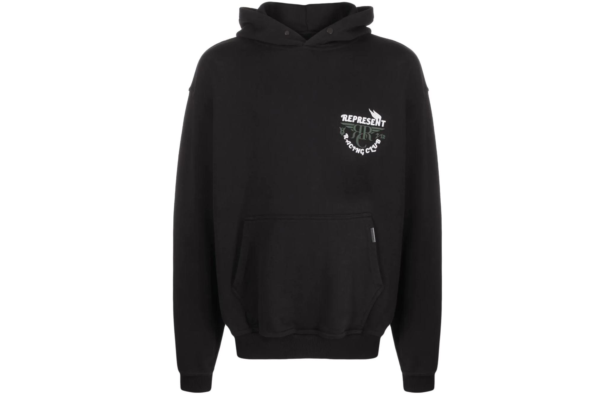 Order Represent Logo Printed Hoodie Black Long Sleeve M04191-01