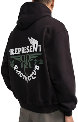 Represent Logo Printed Hoodie Black Long Sleeve M04191-01 Shop Represent Logo Printed Hoodie Black Long Sleeve M04191-01
