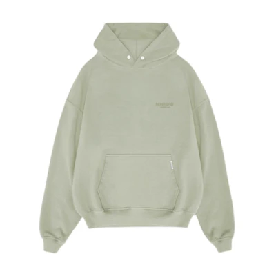 Represent Logo Printed Oversized Hoodie Light Green OCM41113-37