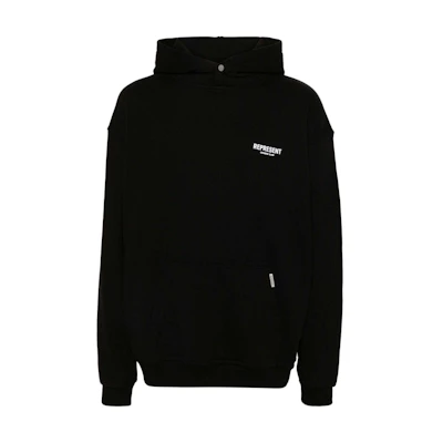Represent Logo Printed Stretch Knit Sweatshirt Black OCM407-01