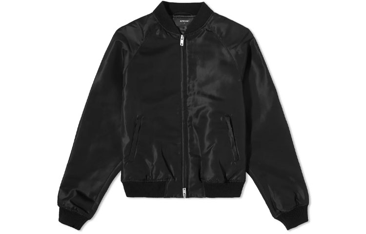 Represent Logo Printed Zip-Up Bomber Jacket Black Outerwear M01089-01