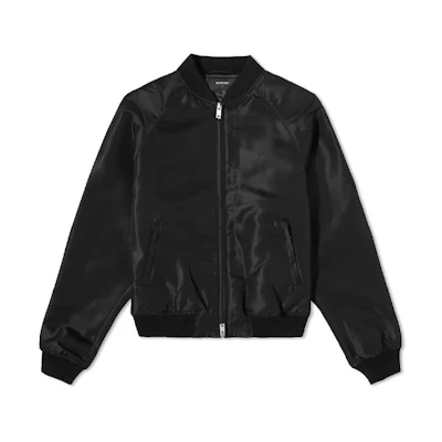 Represent Logo Printed Zip-Up Bomber Jacket Black Outerwear M01089-01