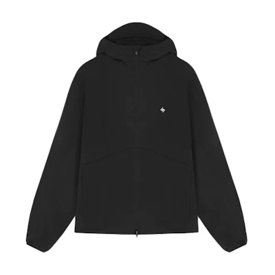 Represent Logo Zip-Up Hoodie Jacket Black Menswear 247M108-01