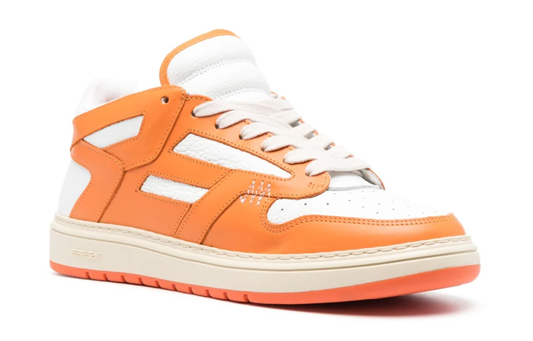 Order Represent Lage Leren Sneaker ''Wit Oranje'' M12049-256