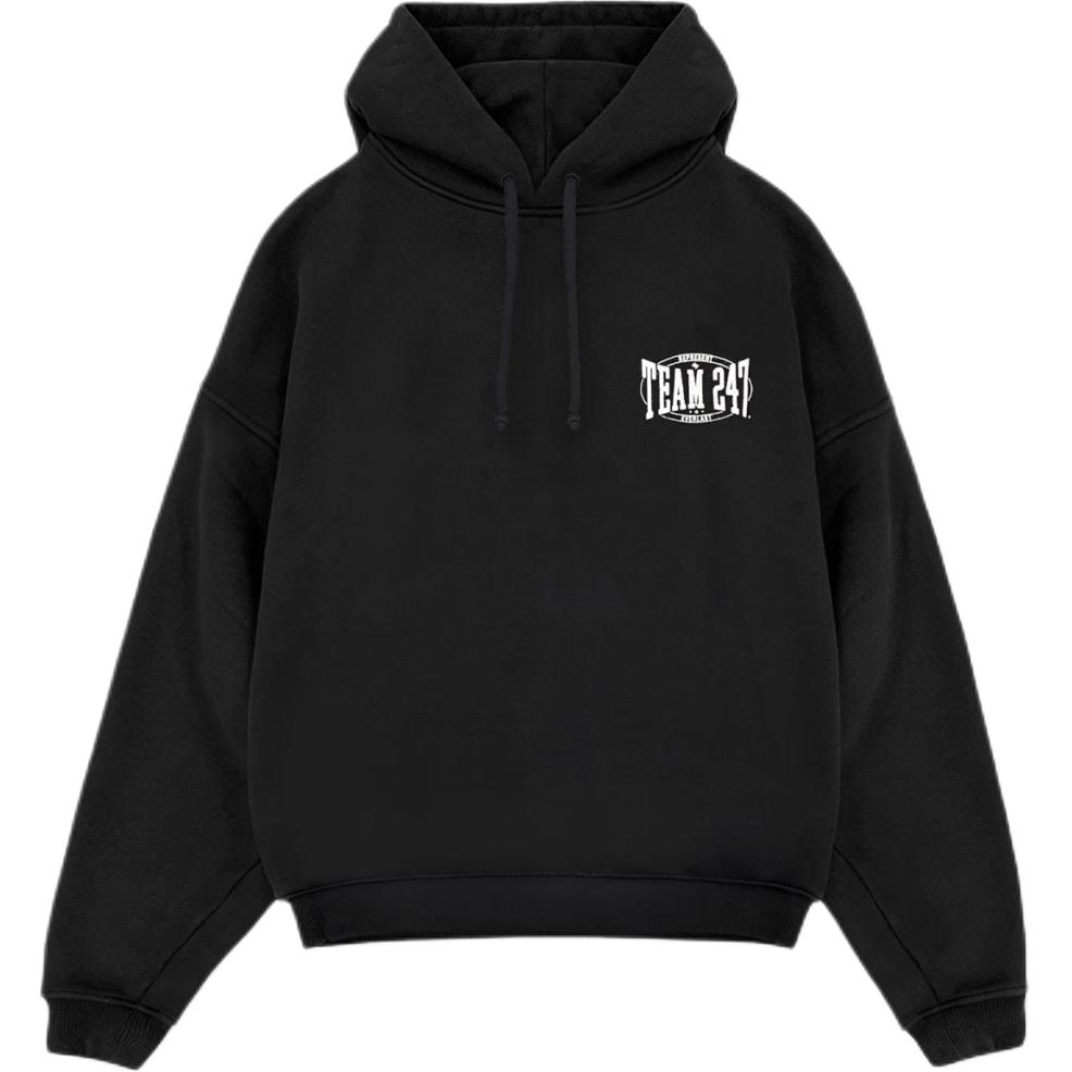 Represent Oversized Letter Graphic Hoodie Black 247M4102-171