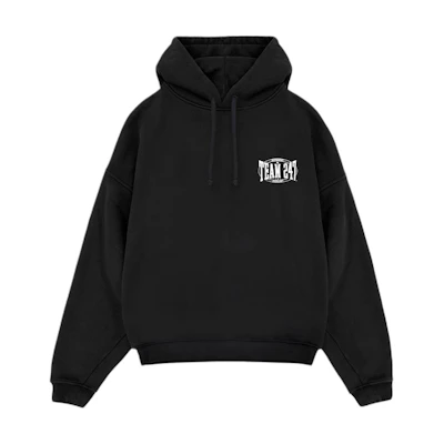 Represent Oversized Letter Graphic Hoodie Black 247M4102-171