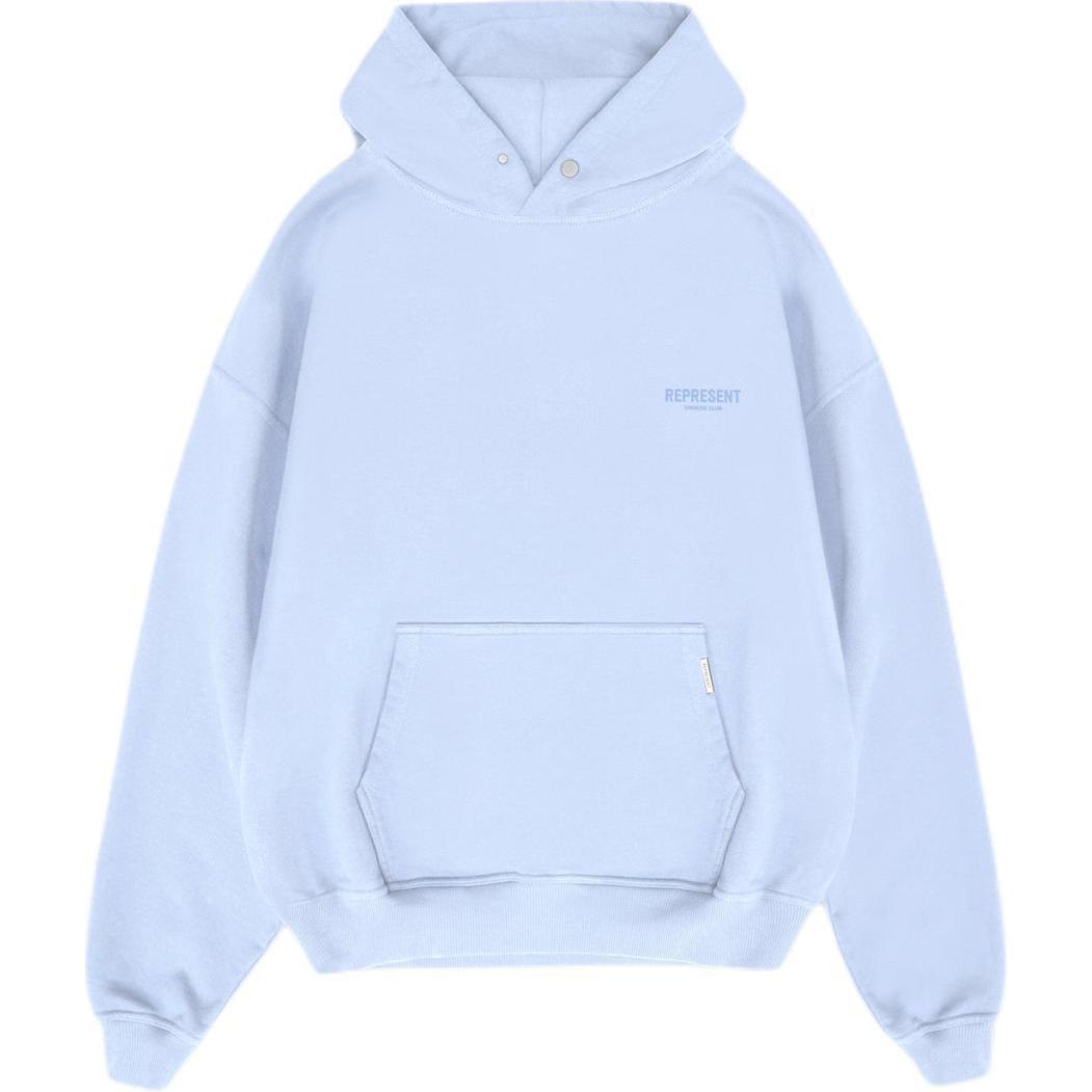 Represent Oversized Letter Print Long Sleeve Sweatshirt Blue Mens OCM407-251