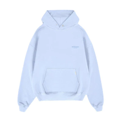 Represent Oversized Letter Print Long Sleeve Sweatshirt Blue Mens OCM407-251