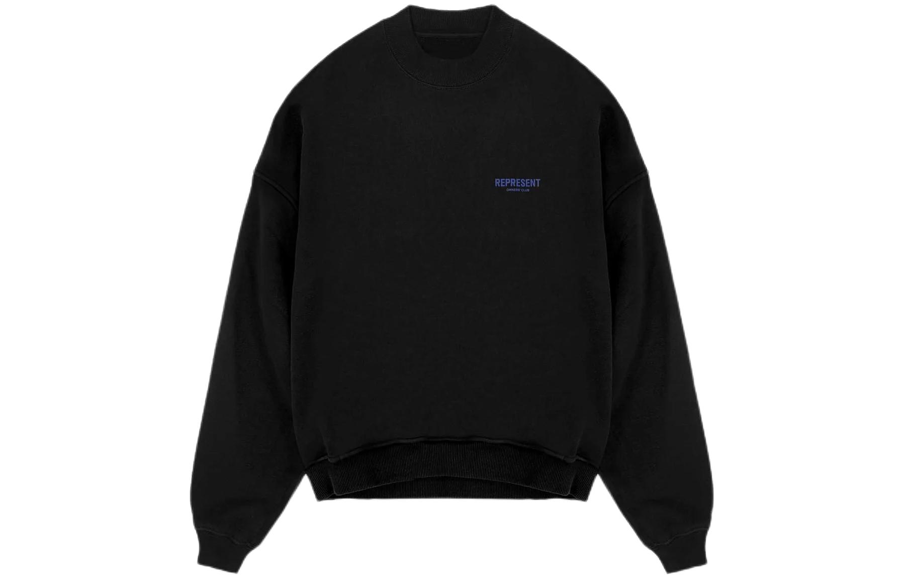 Order REPRESENT オーナーズクラブ ブラック クルーネック スウェットシャツ 長袖プリント. MS4002-330