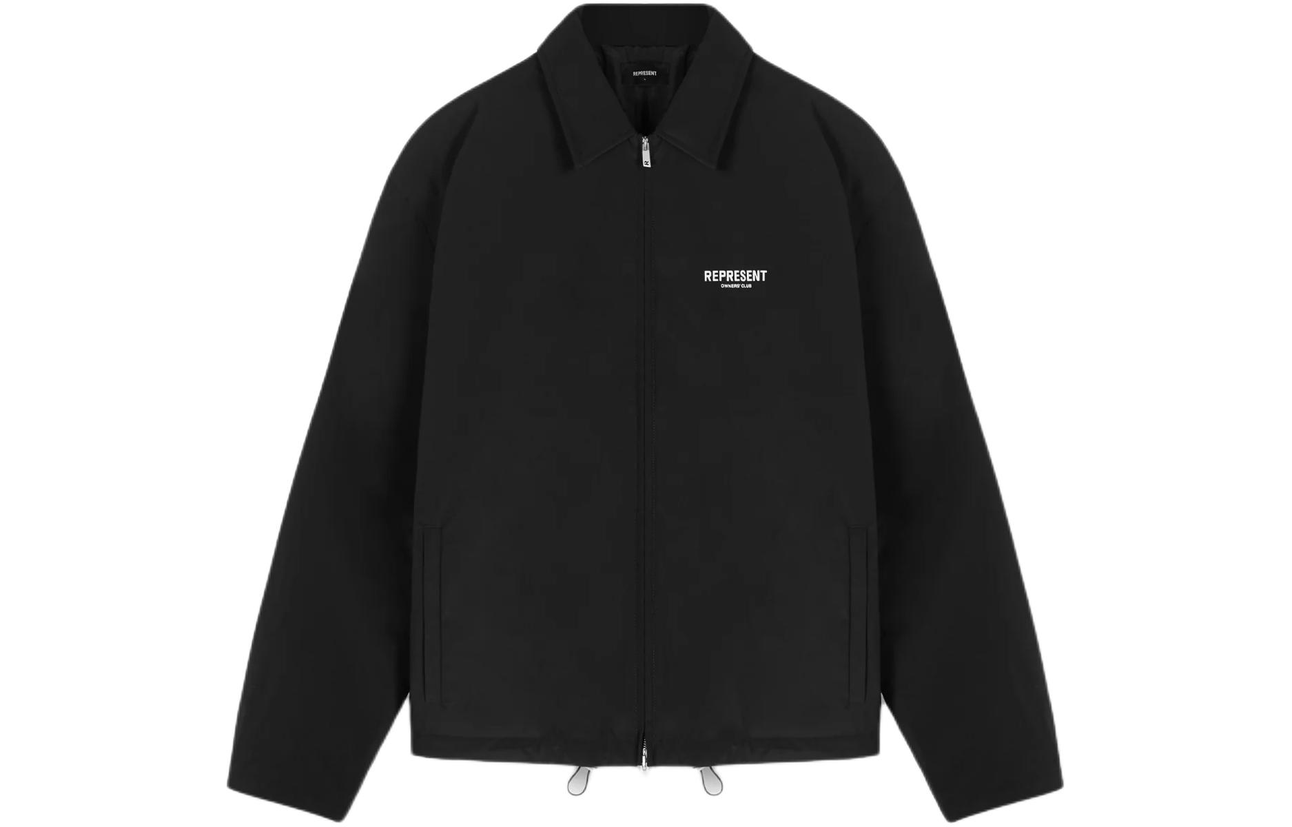 Represent Owners Club Black Zip-Up Casual Jacket for Men OCM101-01