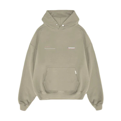 Represent Patron Of The Club Oversized Embroidered Hoodie Khaki Sweatshirt MLM4318-168