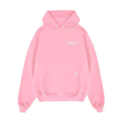 Represent Pink Oversized Letter Print Hoodie for Men OCM41200-518