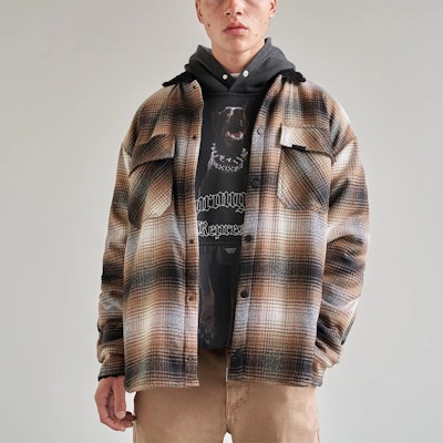 REPRESENT Jaket Fleece Kotak dengan Lapik Shearling dan Poket Berkembar M06050-04 Details for REPRESENT Jaket Fleece Kotak dengan Lapik Shearling dan Poket Berkembar M06050-04