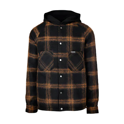 Represent Plaid Hooded Jacket Unisex Brown M06026-015