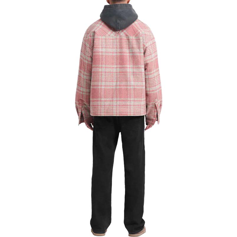 Purchase REPRESENT Jaket Lelaki Slim Fit Flanel Checkered Pink Berbutang Quilted. MLM230-470