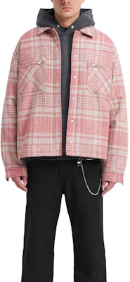 REPRESENT Jaket Lelaki Slim Fit Flanel Checkered Pink Berbutang Quilted. MLM230-470 Sizing REPRESENT Jaket Lelaki Slim Fit Flanel Checkered Pink Berbutang Quilted. MLM230-470