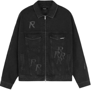 REPRESENT R4 イニシャル ブラック デニム ジャケット レタープリント メンズ 長袖 MJ6004-171 Buy REPRESENT R4 イニシャル ブラック デニム ジャケット レタープリント メンズ 長袖 MJ6004-171