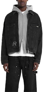REPRESENT R4 イニシャル ブラック デニム ジャケット レタープリント メンズ 長袖 MJ6004-171 Shop REPRESENT R4 イニシャル ブラック デニム ジャケット レタープリント メンズ 長袖 MJ6004-171