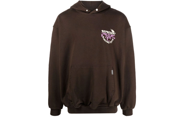 Represent Racing Club Brown Logo Hoodie - Casual Fall Fashion M04191-04