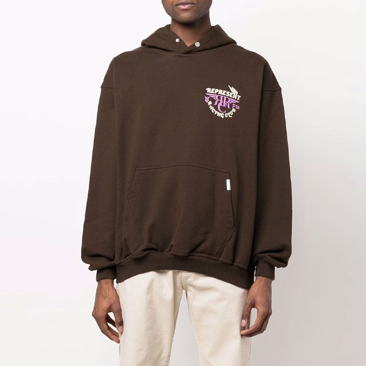 Purchase Represent Racing Club 棕色標誌連帽衫 - 休閒秋季時尚 M04191-04
