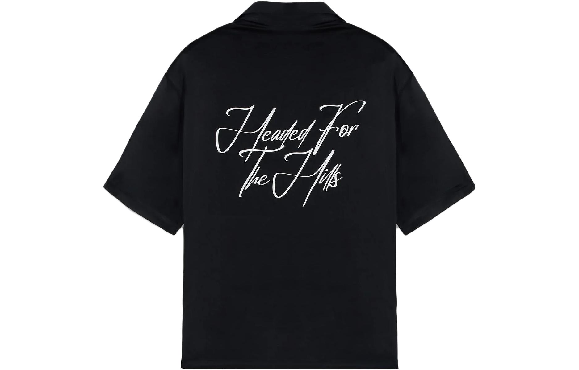 Lookbook REPRESENT 風景字母印花短袖襯衫 黑色 M06111-01