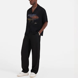 REPRESENT 风景字母印花短袖衬衫 黑色. M06111-01 Details for REPRESENT 风景字母印花短袖衬衫 黑色. M06111-01