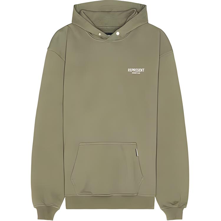 Represent Slim Fit Green Hoodie REPRMK-10