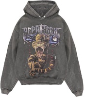 REPRESENT Snake Graphic Oversized Pullover Sweatshirt Men’s Grey Color M04148-20 REPRESENT Snake Graphic Oversized Pullover Sweatshirt Men’s Grey Color M04148-20