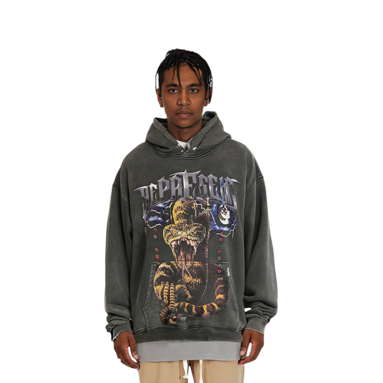 Purchase REPRESENT スネーク グラフィック オーバーサイズ プルオーバー スウェットシャツ グレー メンズ M04148-20